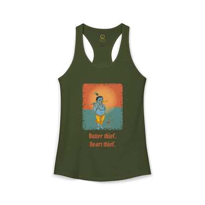 Krishna: Protector of Cows — Women's Racerback Tank