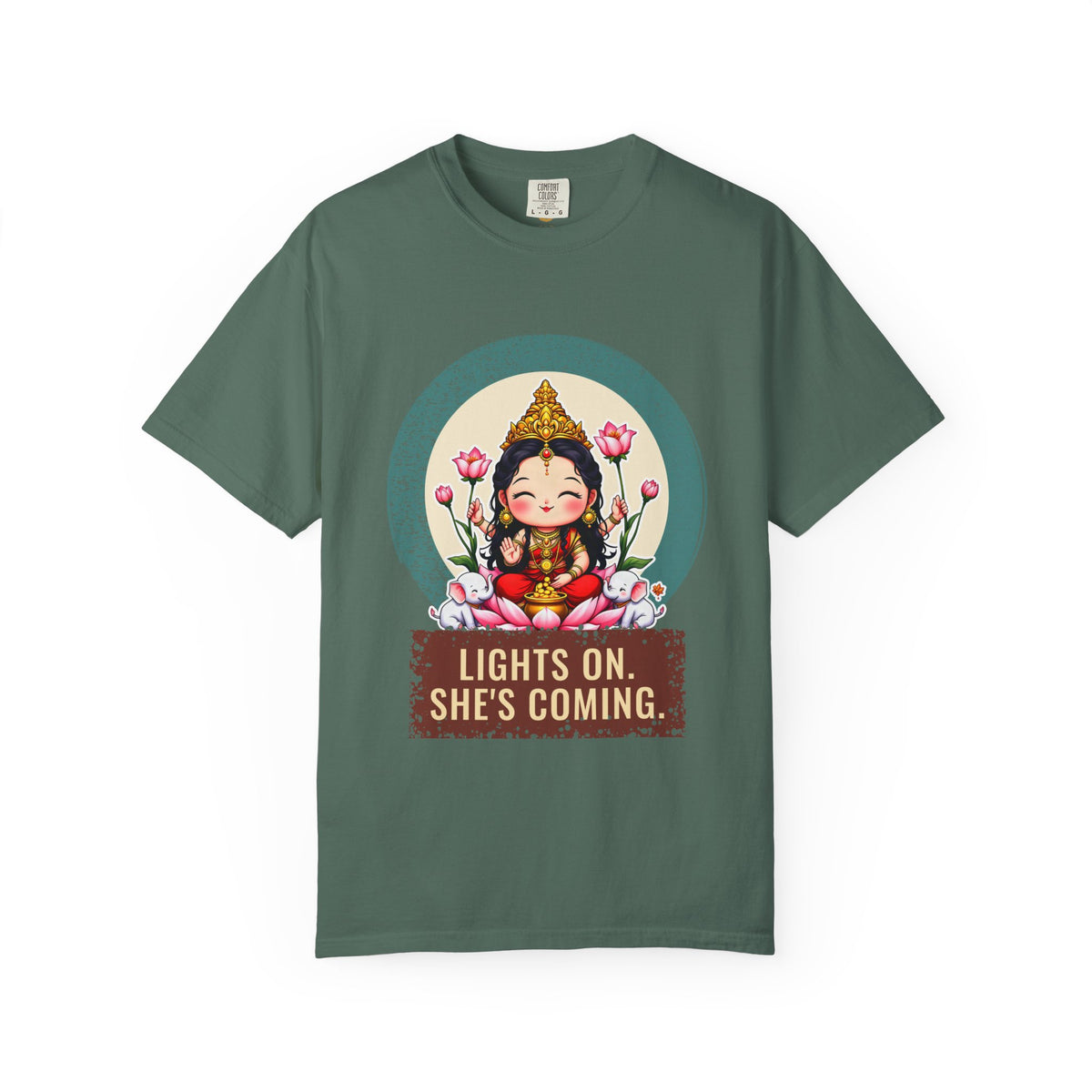 Lakshmi: She of the Lotus — Garment-Dyed T-Shirt