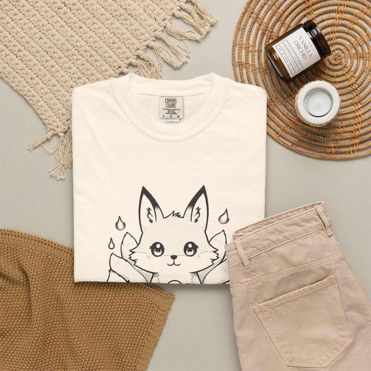 Kitsune · “Fox wedding weather.” — Garment-Dyed One-Ink Tee