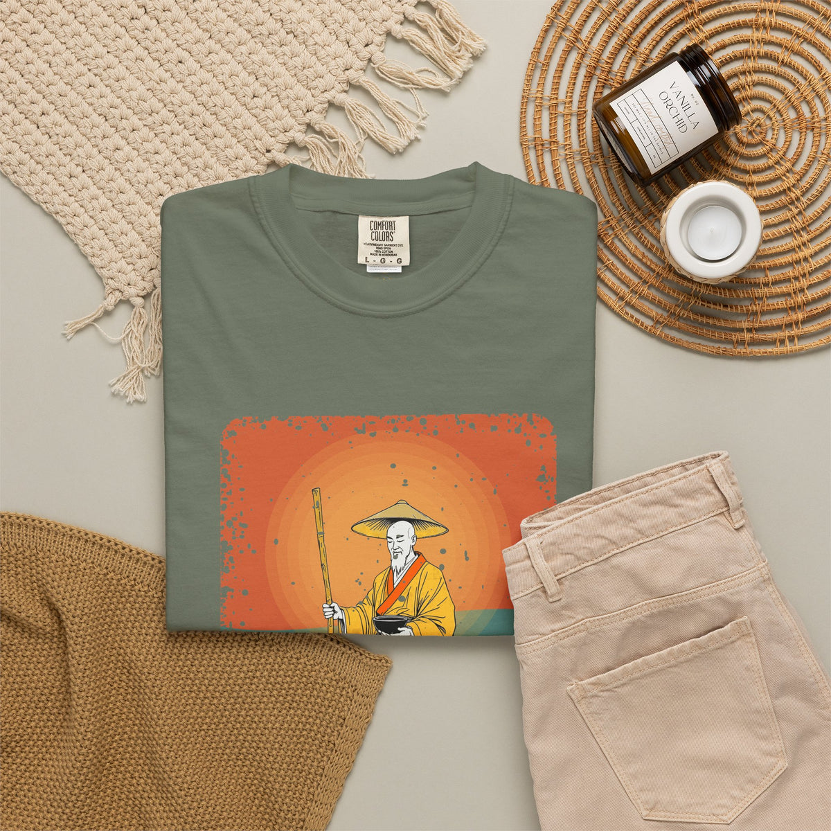 Kōbō Daishi · “Never walking alone.” — Garment-Dyed T-Shirt