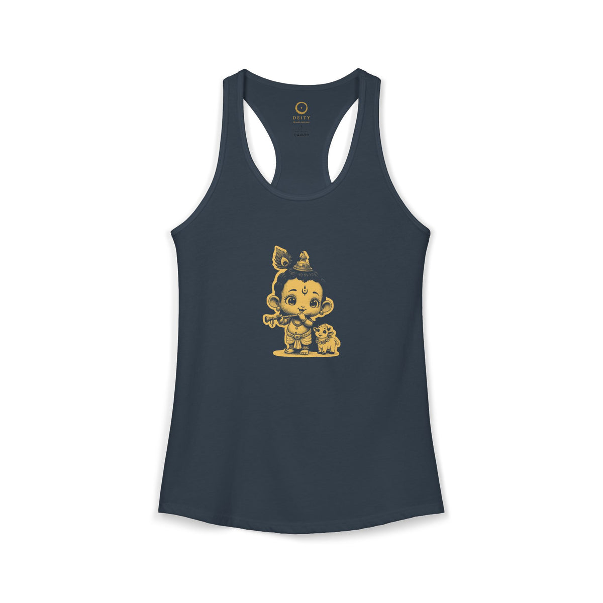 Krishna: Holder of the Flute — Women's Racerback Tank