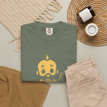St Jude Thaddeus: Bearer of the Pentecost Flame — Garment-Dyed One-Ink Tee