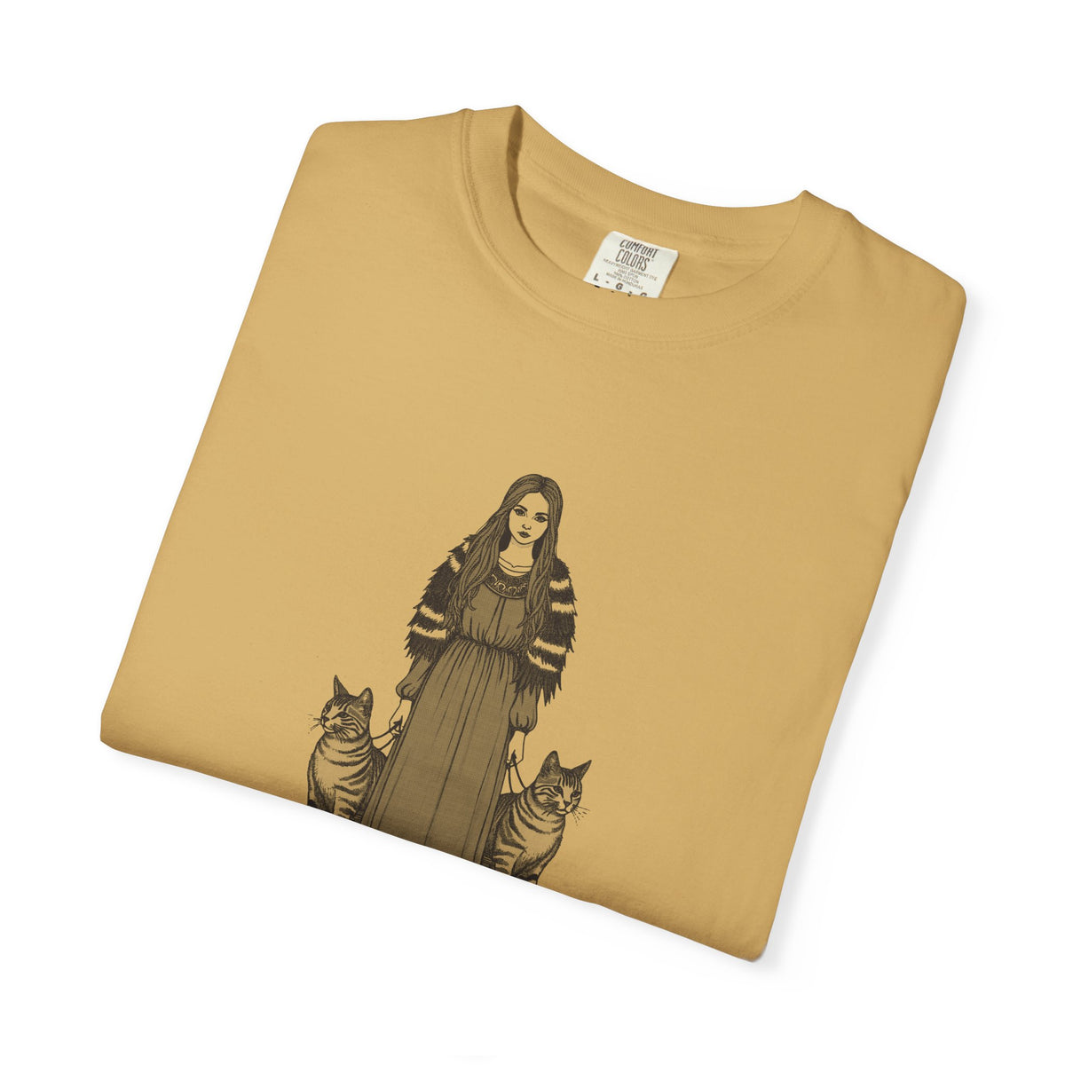Freyja · “The original cat lady.” — Garment-Dyed One-Ink Tee