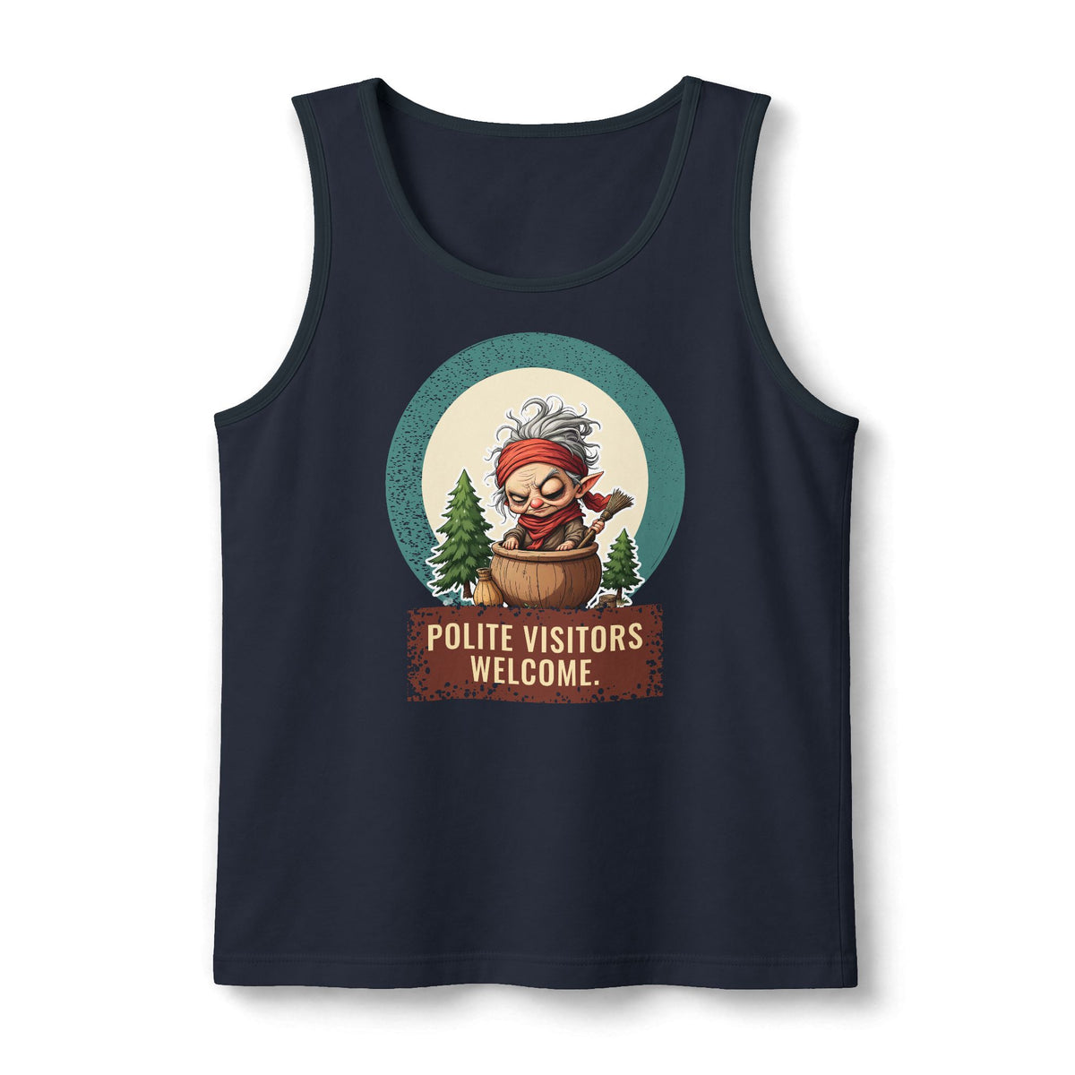Baba Yaga: Grandmother Witch — Unisex Muscle Tank