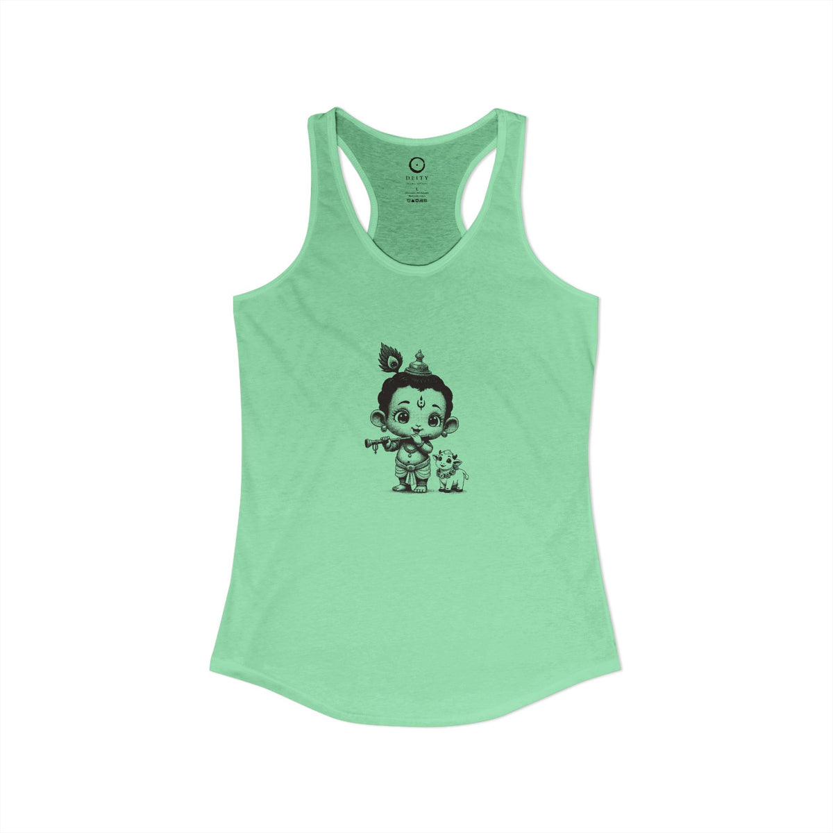 Krishna: Holder of the Flute — Women's Racerback Tank
