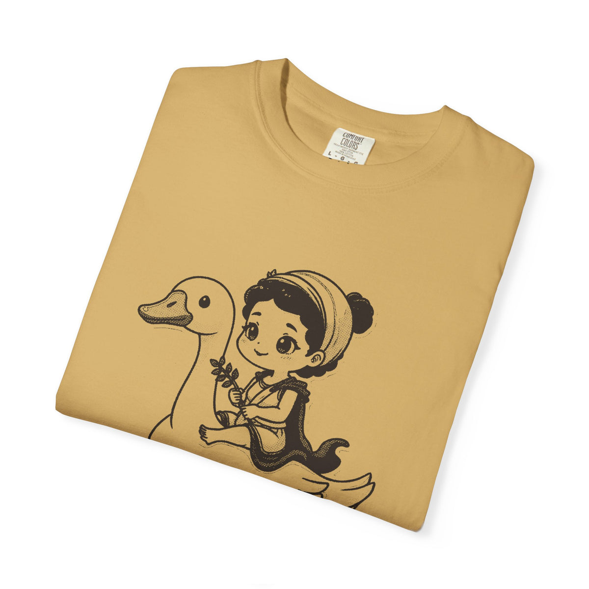 Aphrodite · “Riding a goose, obviously.” — Garment-Dyed One-Ink Tee