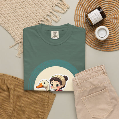 Aphrodite · “Riding a goose, obviously.” — Garment-Dyed T-Shirt