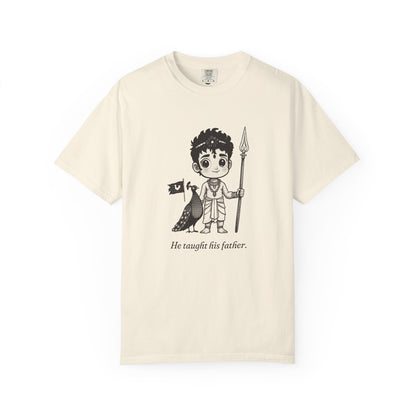 Murugan · “He taught his father.” — Garment-Dyed One-Ink Tee