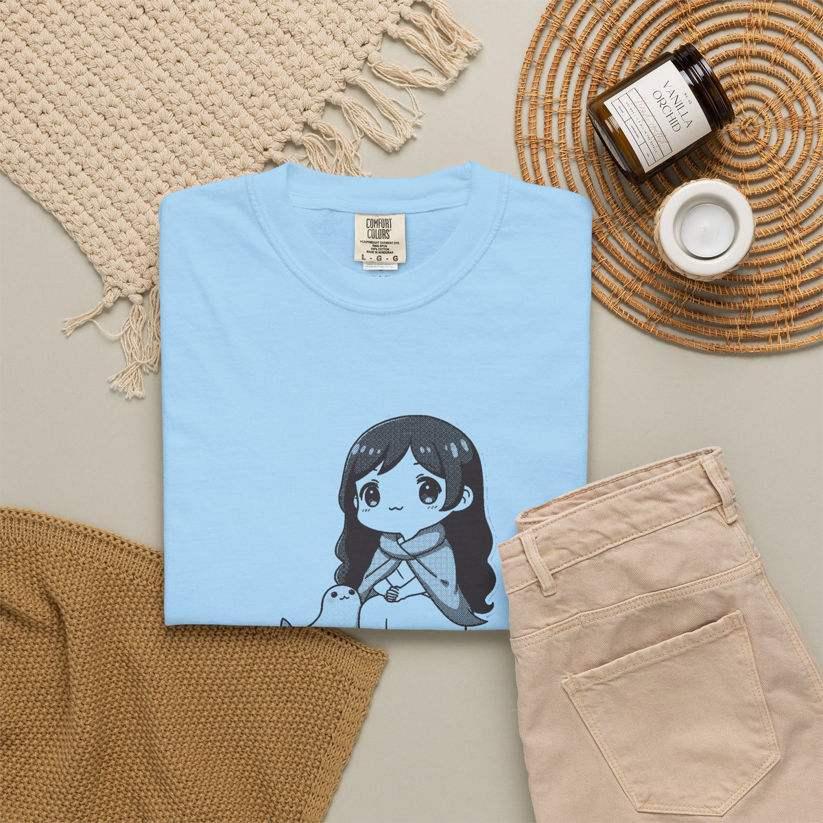 Selkie · “Land legs, sea heart.” — Garment-Dyed One-Ink Tee