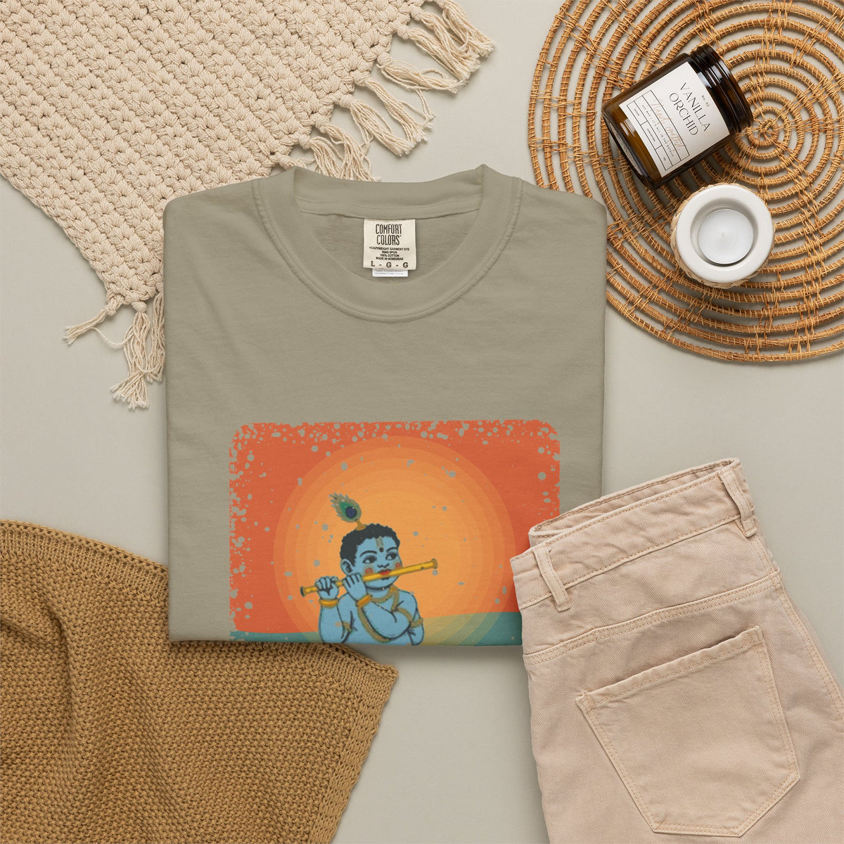 Krishna · “Butter thief. Heart thief.” — Garment-Dyed T-Shirt