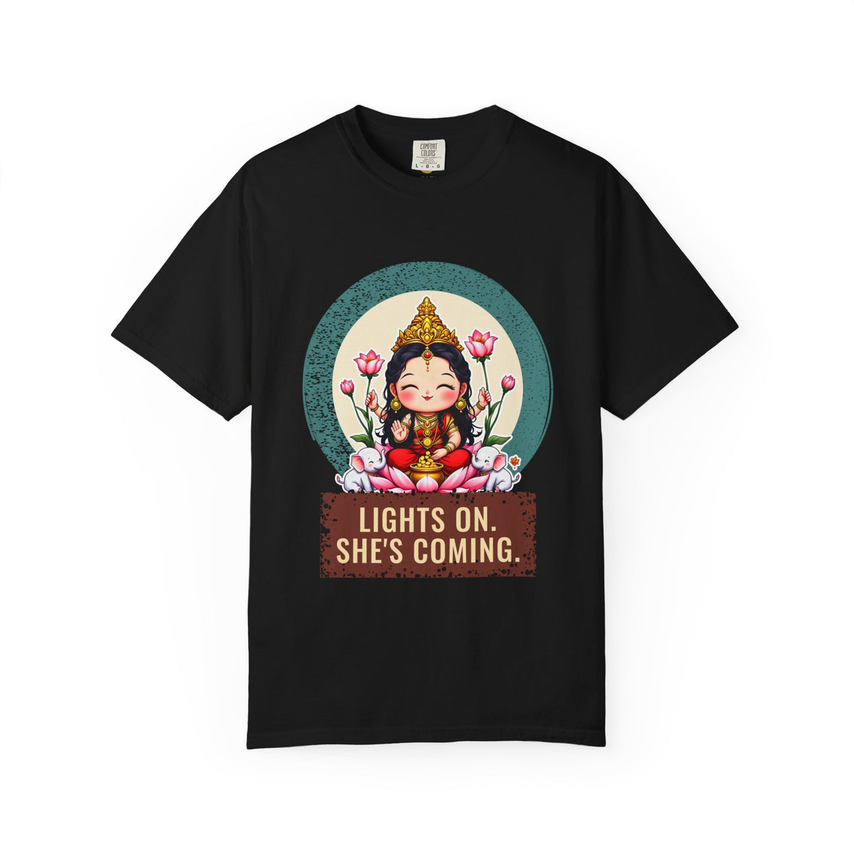 Lakshmi: She of the Lotus — Garment-Dyed T-Shirt