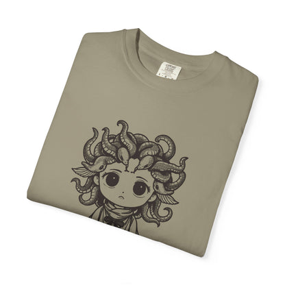 Medusa · “Look again.” — Garment-Dyed One-Ink Tee
