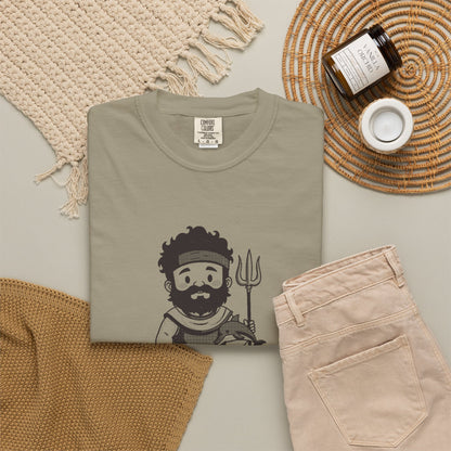 Poseidon · “He got the sea.” — Garment-Dyed One-Ink Tee