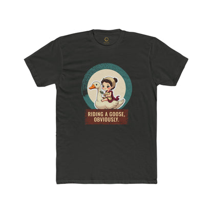 Aphrodite · “Riding a goose, obviously.” — Unisex T-Shirt