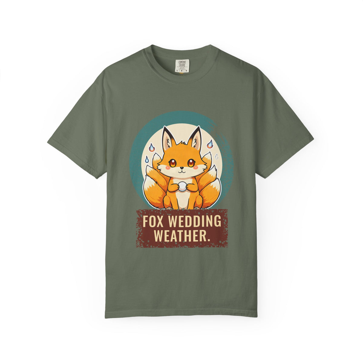 Kitsune · “Fox wedding weather.” — Garment-Dyed T-Shirt
