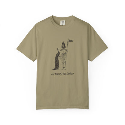 Murugan: Rider of the Peacock — Garment-Dyed One-Ink Tee