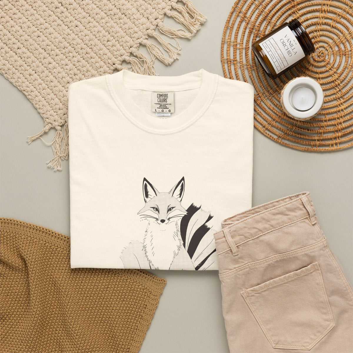 Kitsune · “Fox wedding weather.” — Garment-Dyed One-Ink Tee