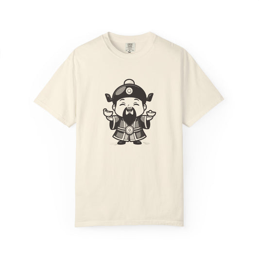 Caishen: Inviting Wealth and Treasure — Garment-Dyed One-Ink Tee