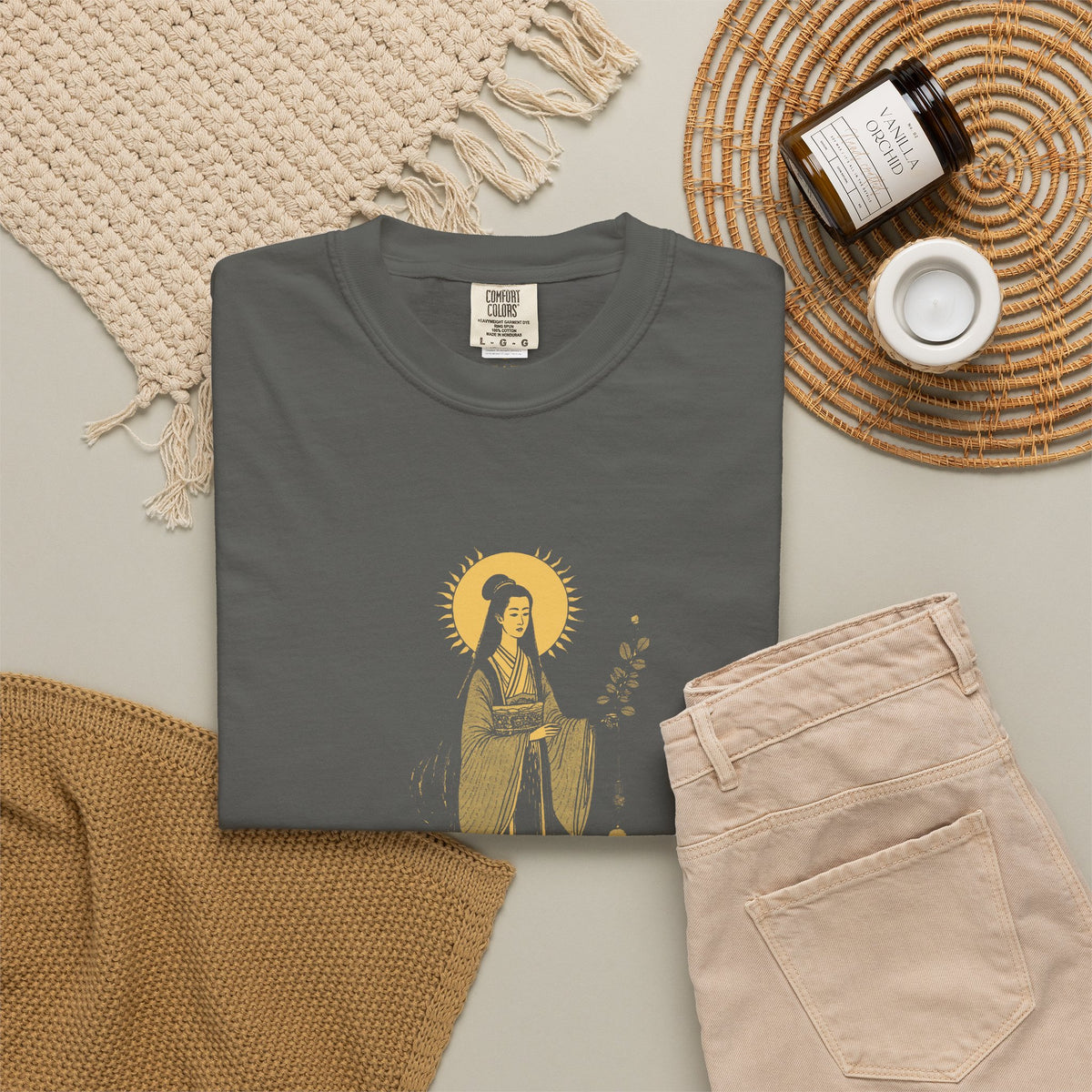 Amaterasu · “Came out of the cave for this.” — Garment-Dyed One-Ink Tee