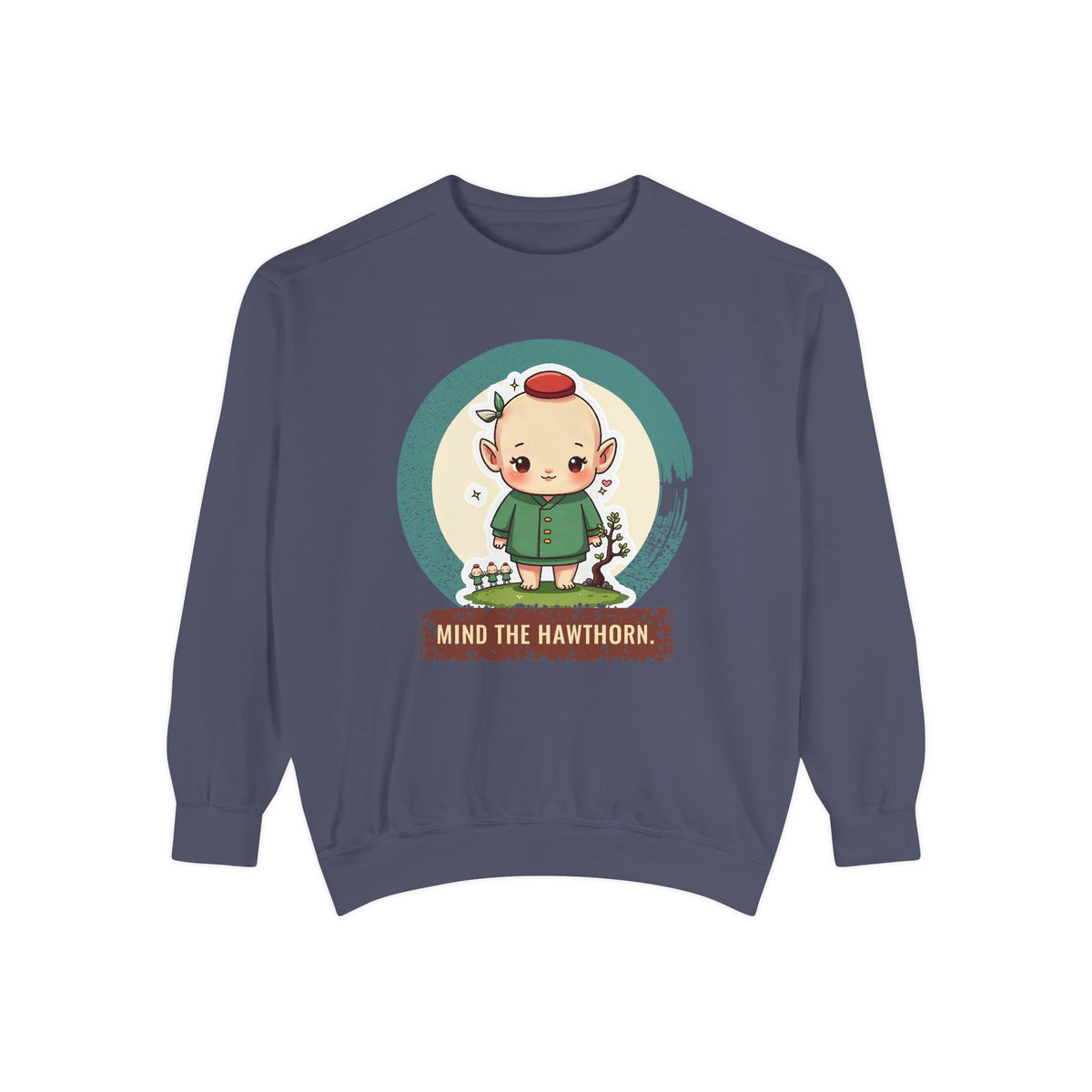Aos Sí: Green Jacket, Red Cap — Garment-Dyed Sweatshirt