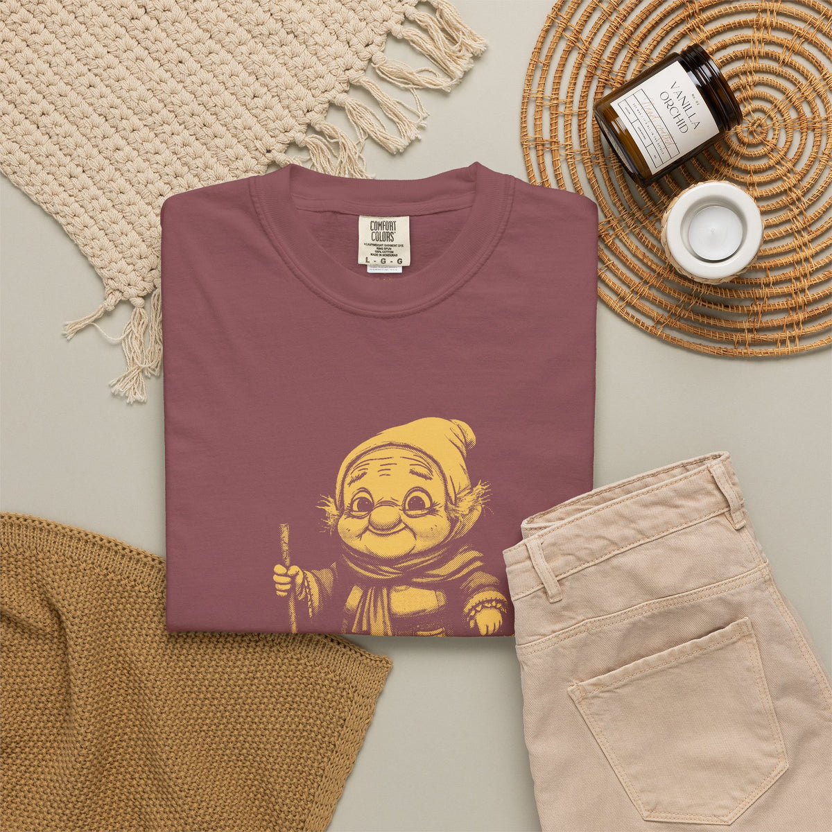 La Befana · “Sweep the old year out.” — Garment-Dyed One-Ink Tee