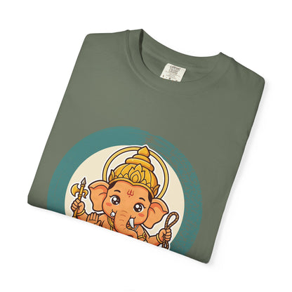 Ganesha · “First things first.” — Garment-Dyed T-Shirt