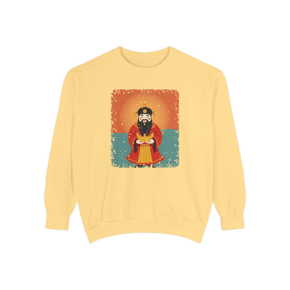 Caishen: The Civil God of Wealth — Garment-Dyed Sweatshirt
