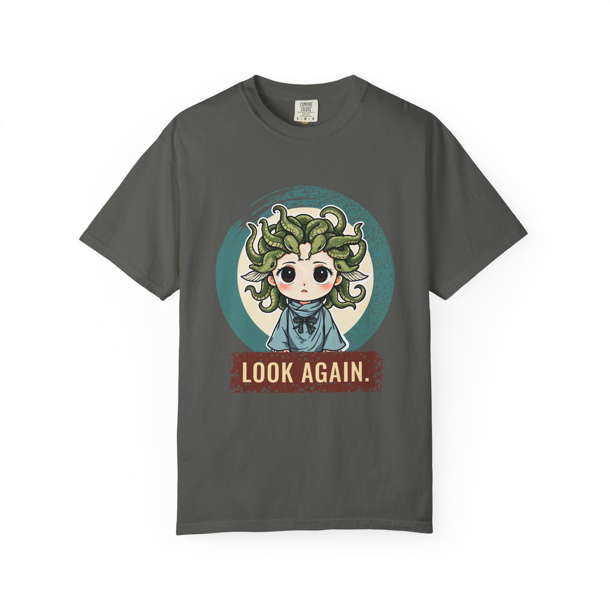 Medusa · “Look again.” — Garment-Dyed T-Shirt