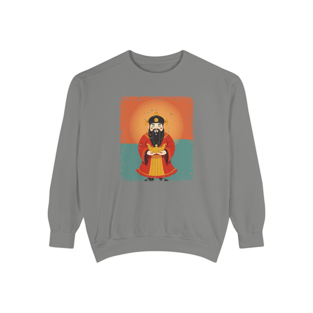 Caishen: The Civil God of Wealth — Garment-Dyed Sweatshirt