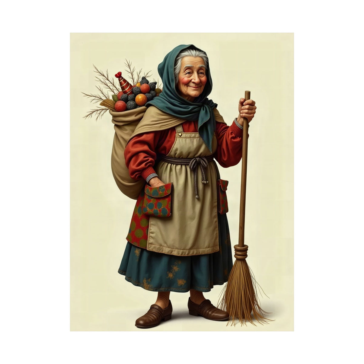 La Befana: Comes by Night in Broken Shoes — Art Print