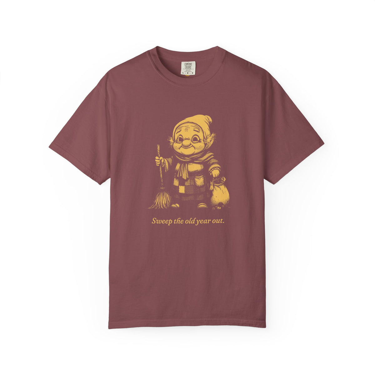 La Befana · “Sweep the old year out.” — Garment-Dyed One-Ink Tee