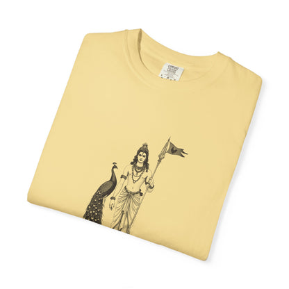 Murugan: Rider of the Peacock — Garment-Dyed One-Ink Tee
