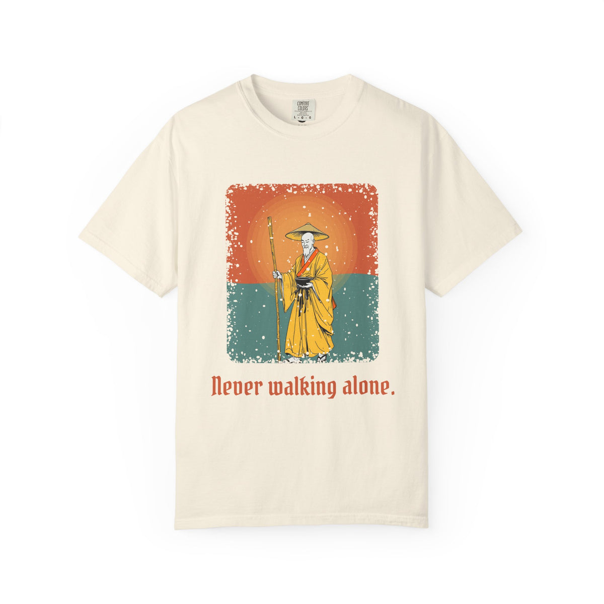 Kōbō Daishi · “Never walking alone.” — Garment-Dyed T-Shirt