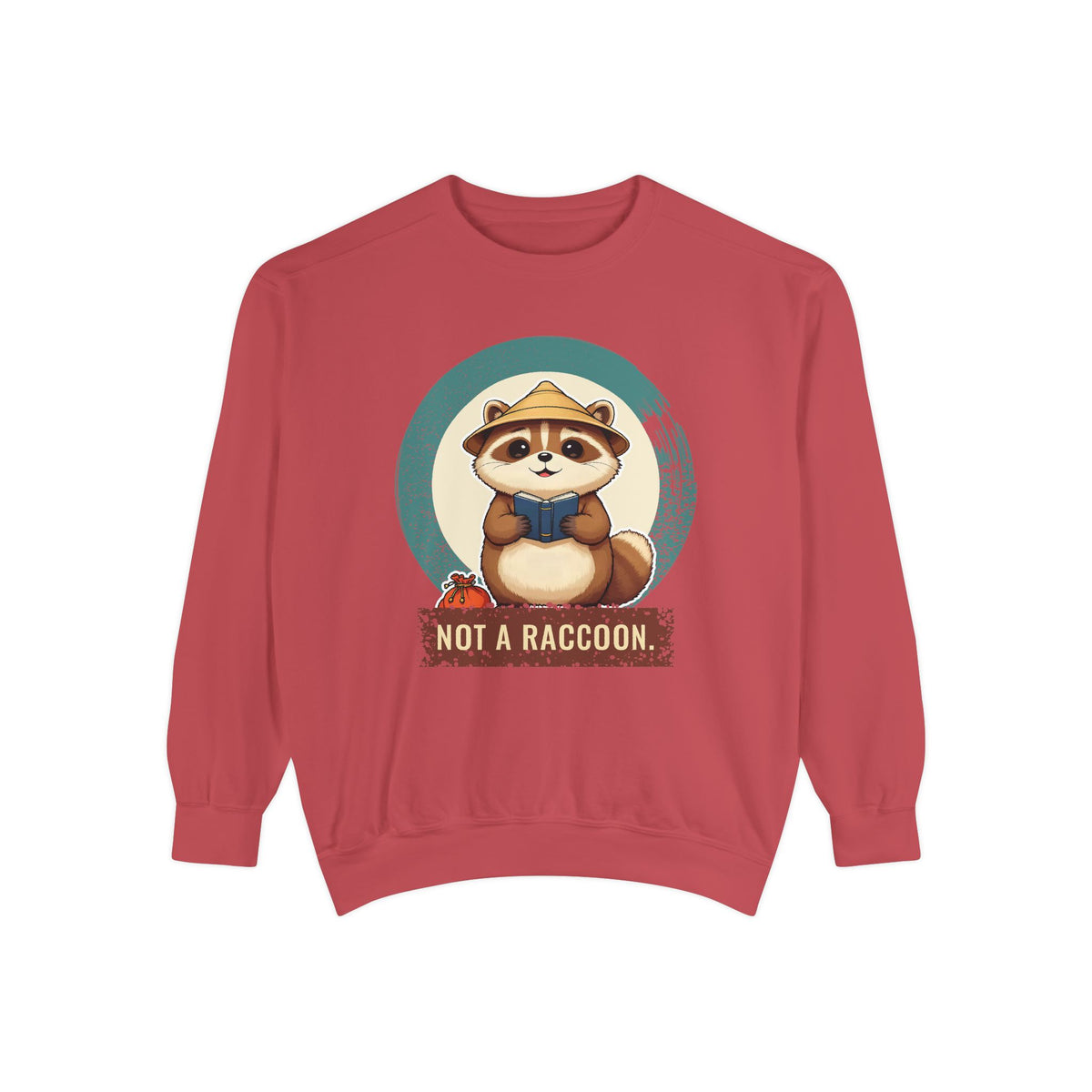 Tanuki: Lucky Greeter at the Shop Door — Garment-Dyed Sweatshirt