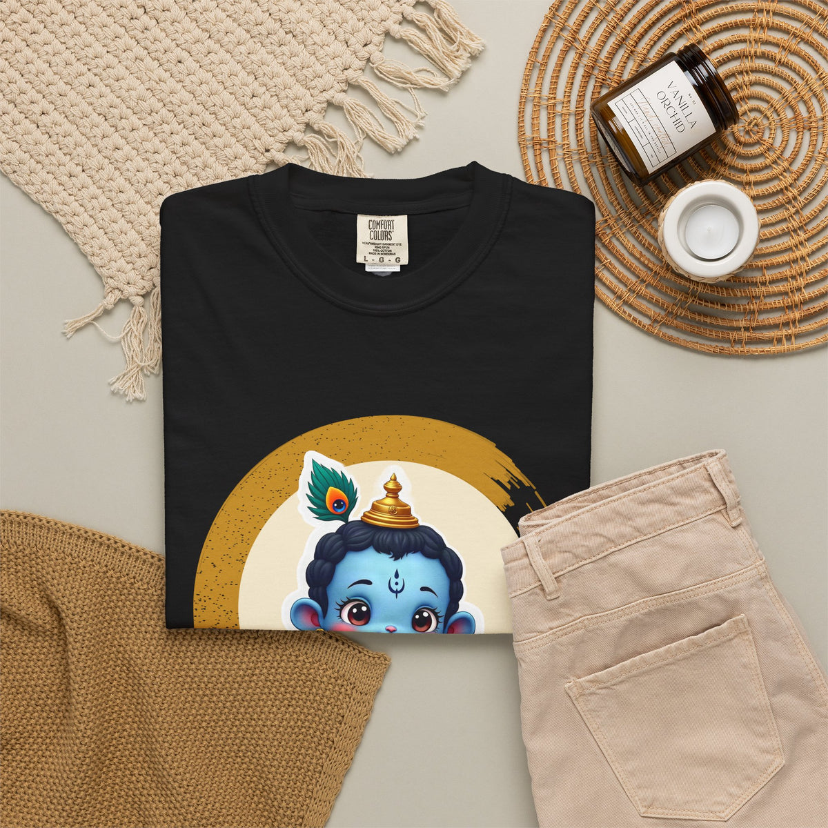Krishna · “Butter thief. Heart thief.” — Garment-Dyed T-Shirt