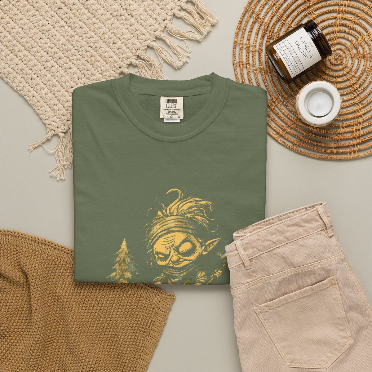 Baba Yaga · “Polite visitors welcome.” — Garment-Dyed One-Ink Tee