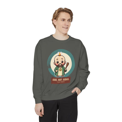 St Jude Thaddeus: Bearer of the Pentecost Flame — Garment-Dyed Sweatshirt