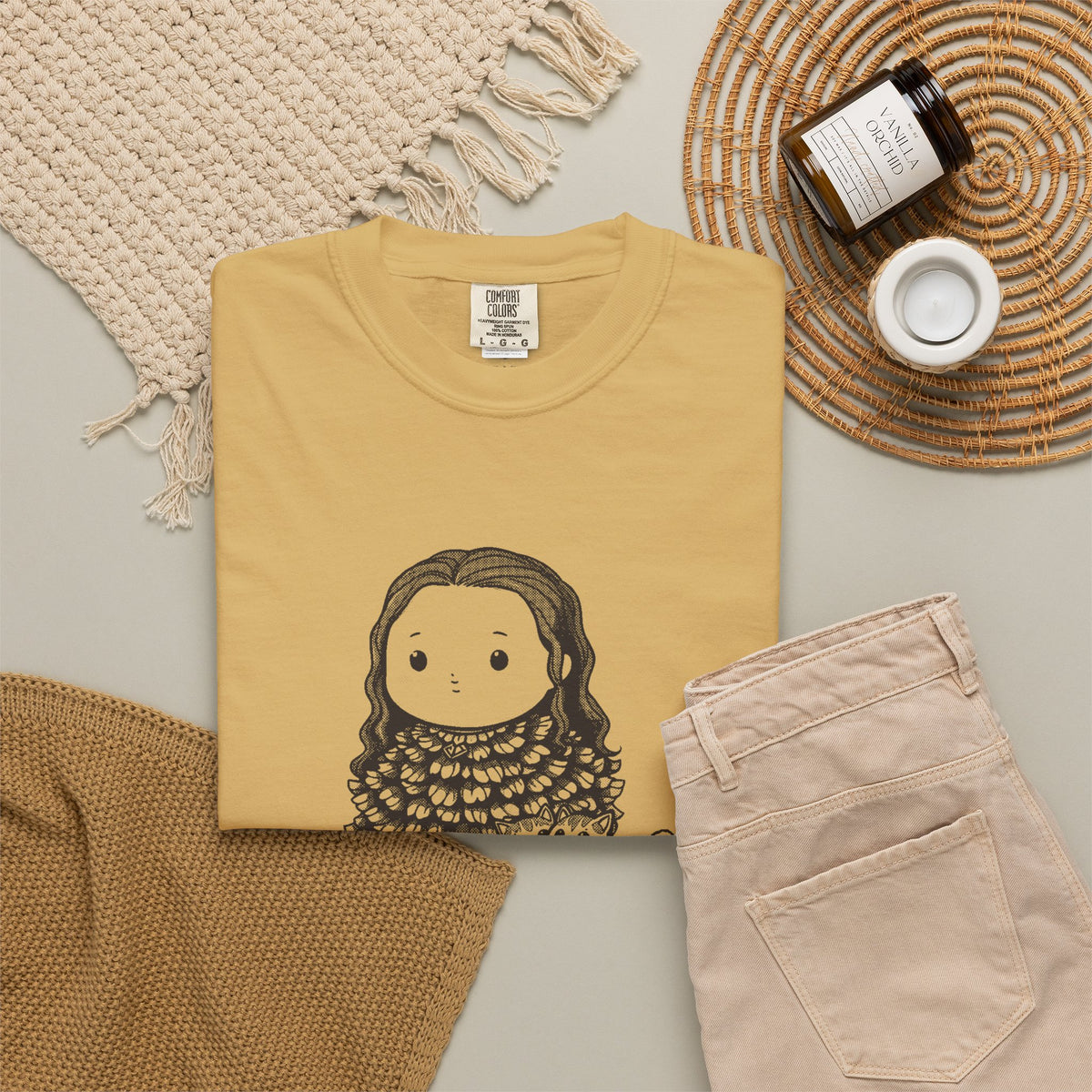 Freyja · “The original cat lady.” — Garment-Dyed One-Ink Tee
