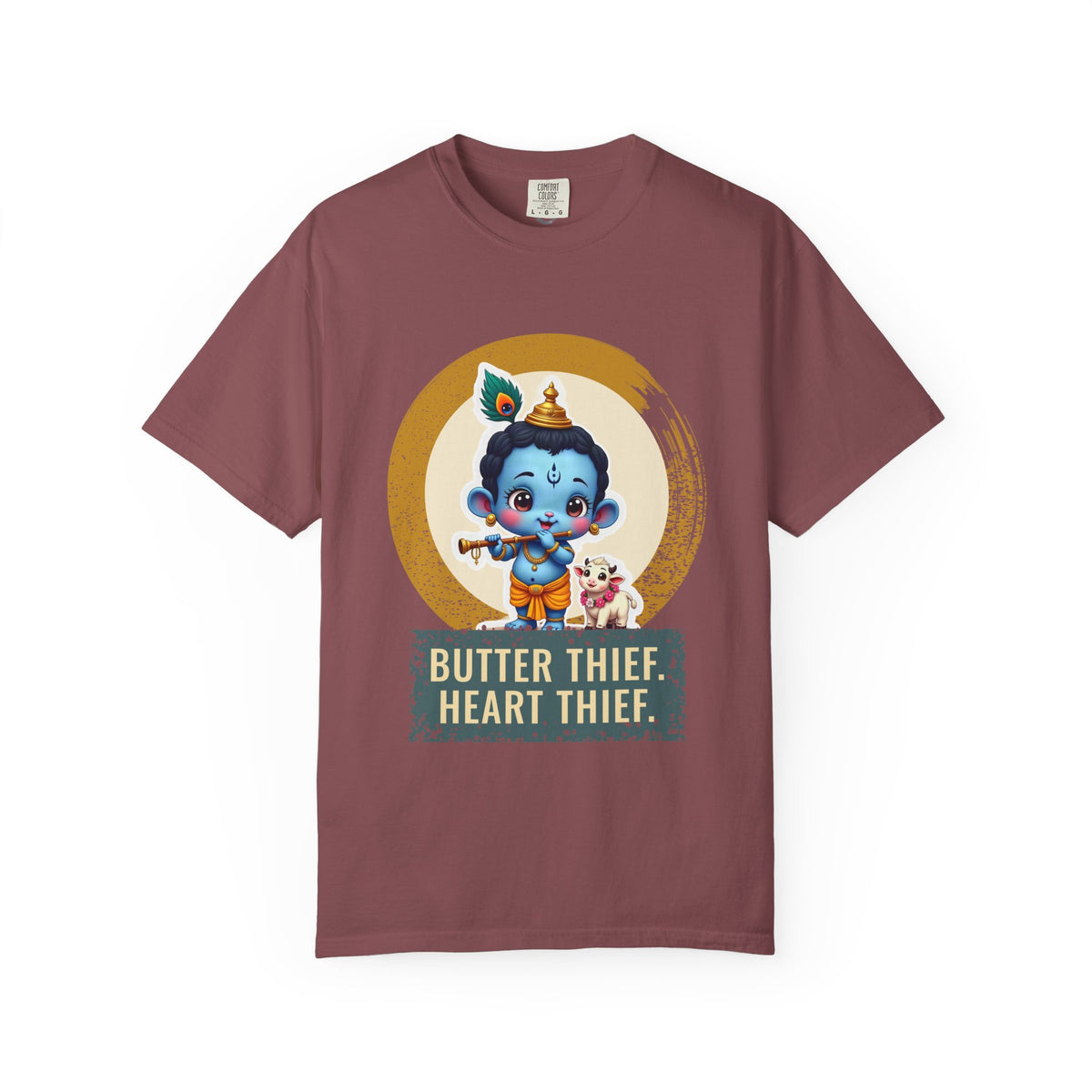 Krishna · “Butter thief. Heart thief.” — Garment-Dyed T-Shirt