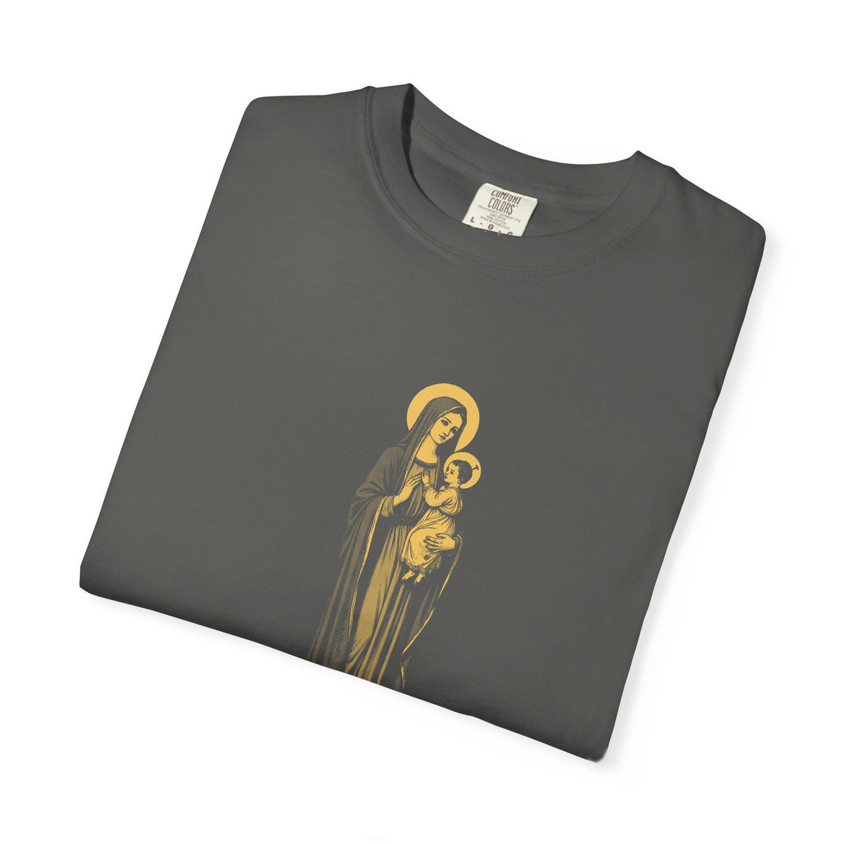 The Virgin Mary · “Ask your mother.” — Garment-Dyed One-Ink Tee