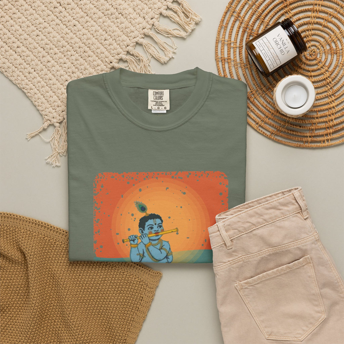Krishna · “Butter thief. Heart thief.” — Garment-Dyed T-Shirt