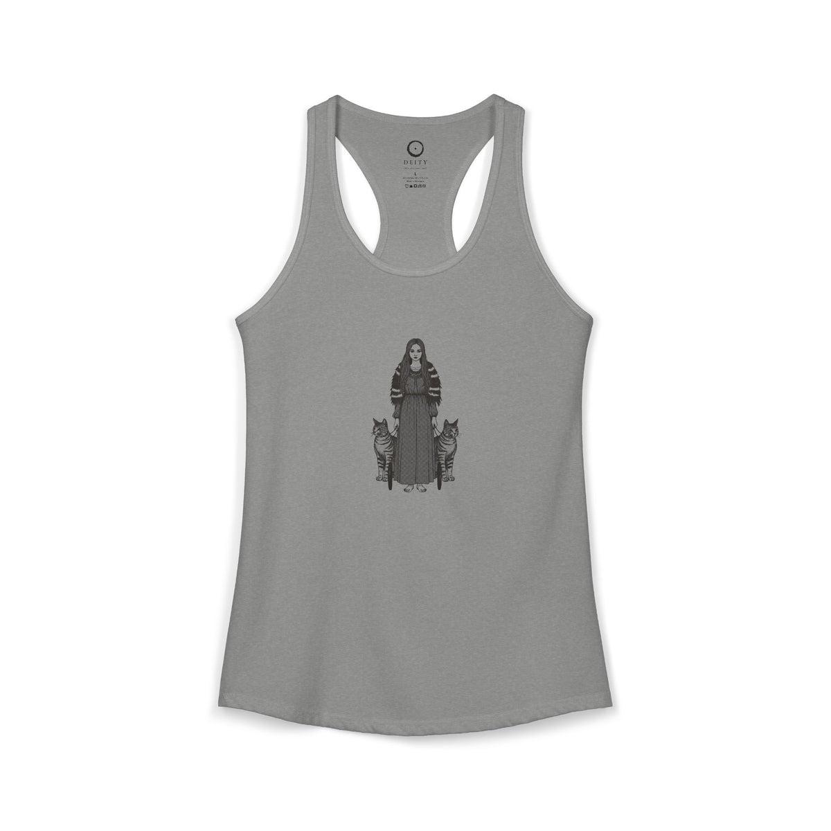 Freyja: Lender of the Falcon Cloak — Women's Racerback Tank