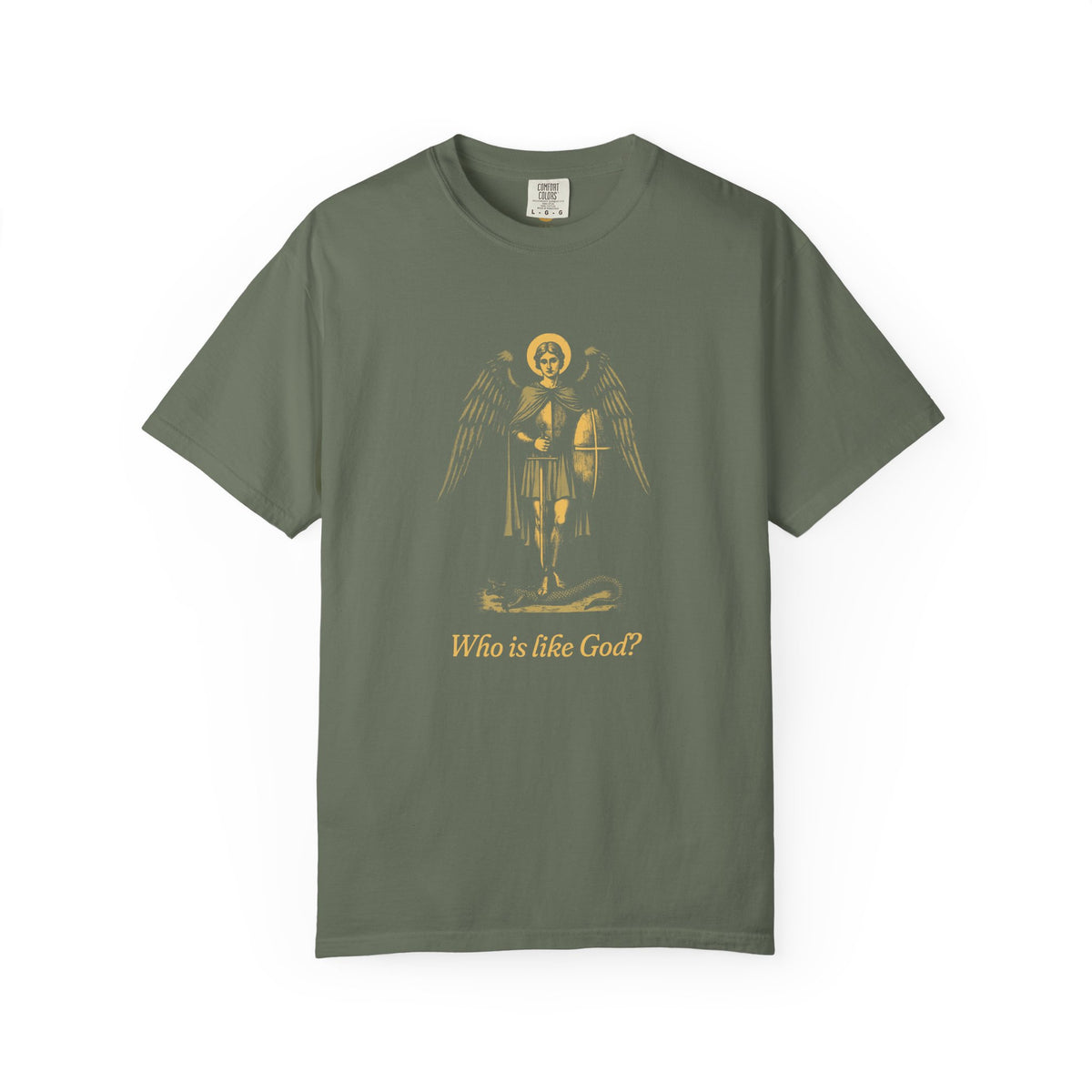 St Michael the Archangel: Chief Commander of Heaven — Garment-Dyed One-Ink Tee