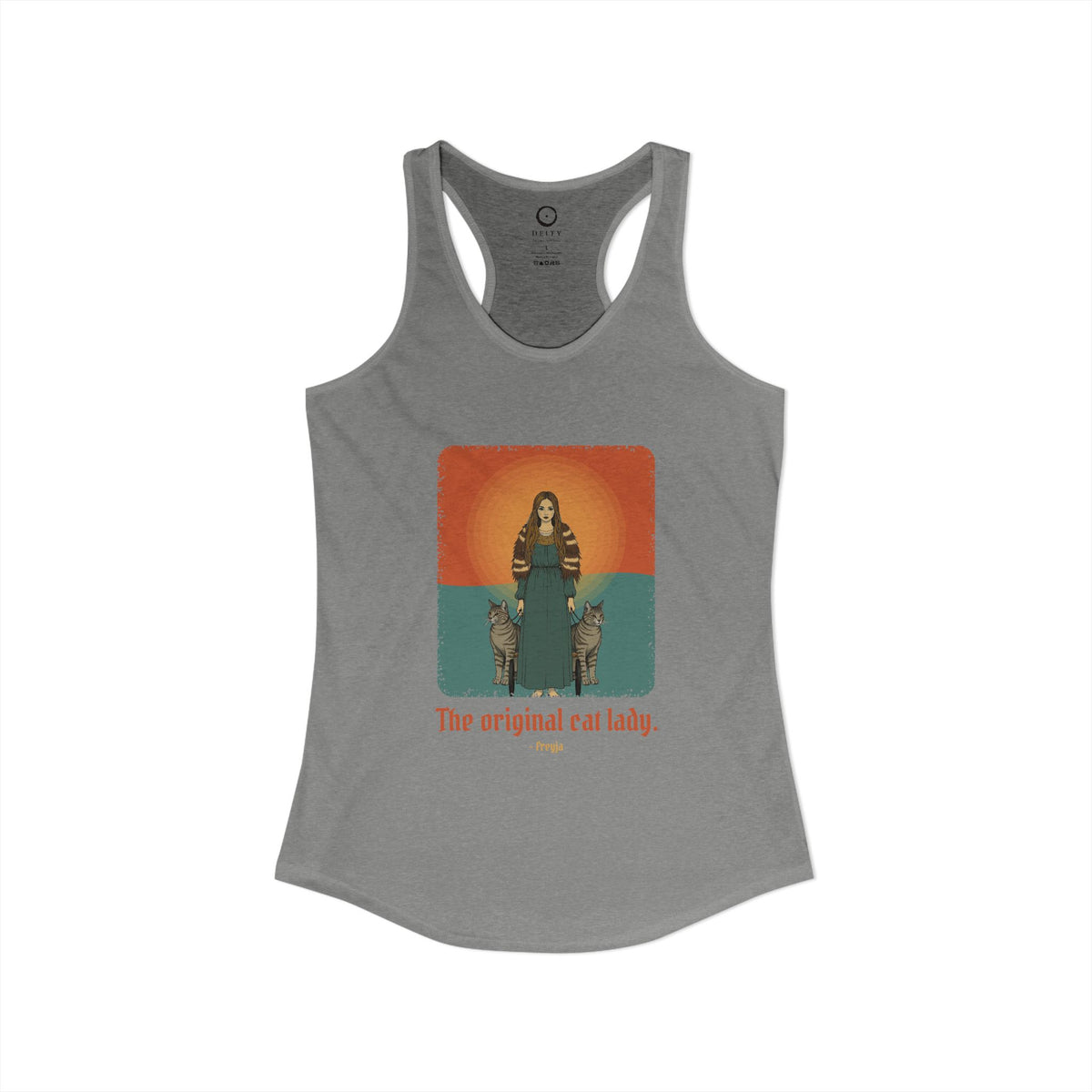 Freyja: Lender of the Falcon Cloak — Women's Racerback Tank