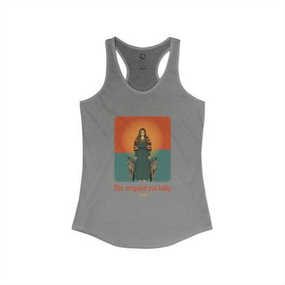 Freyja: Lender of the Falcon Cloak — Women's Racerback Tank