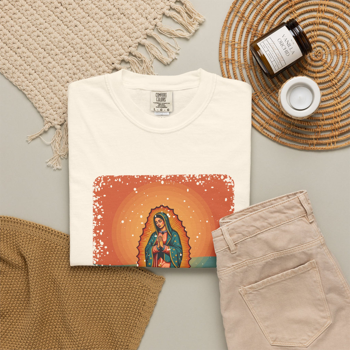 Our Lady of Guadalupe · “Roses in December.” — Garment-Dyed T-Shirt