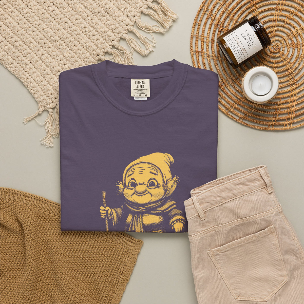 La Befana · “Sweep the old year out.” — Garment-Dyed One-Ink Tee