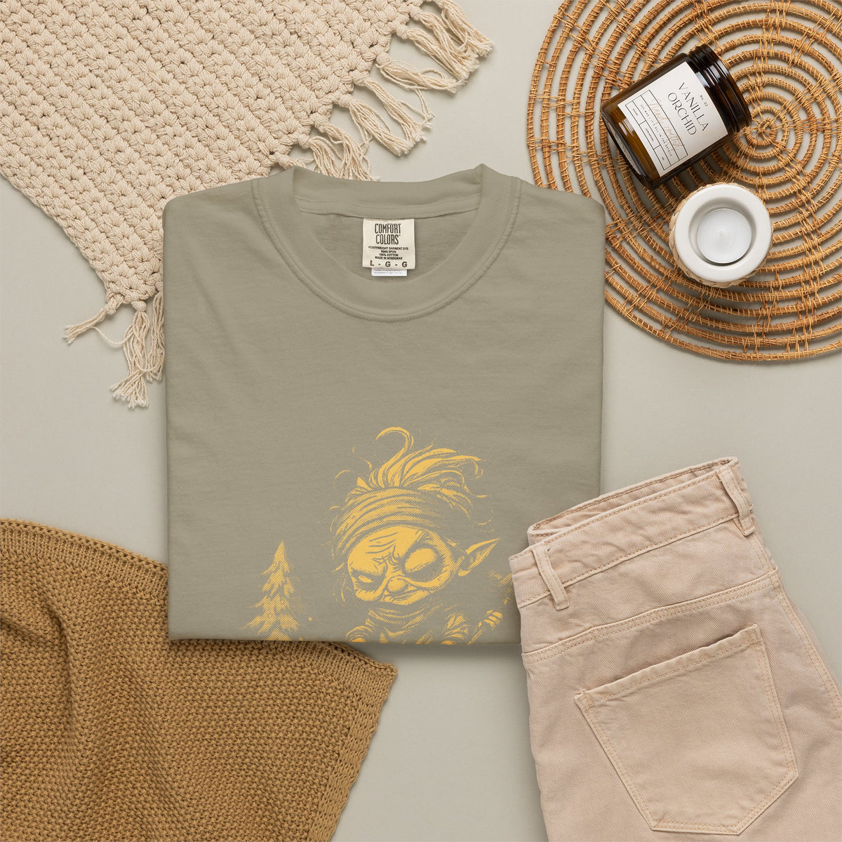Baba Yaga · “Polite visitors welcome.” — Garment-Dyed One-Ink Tee