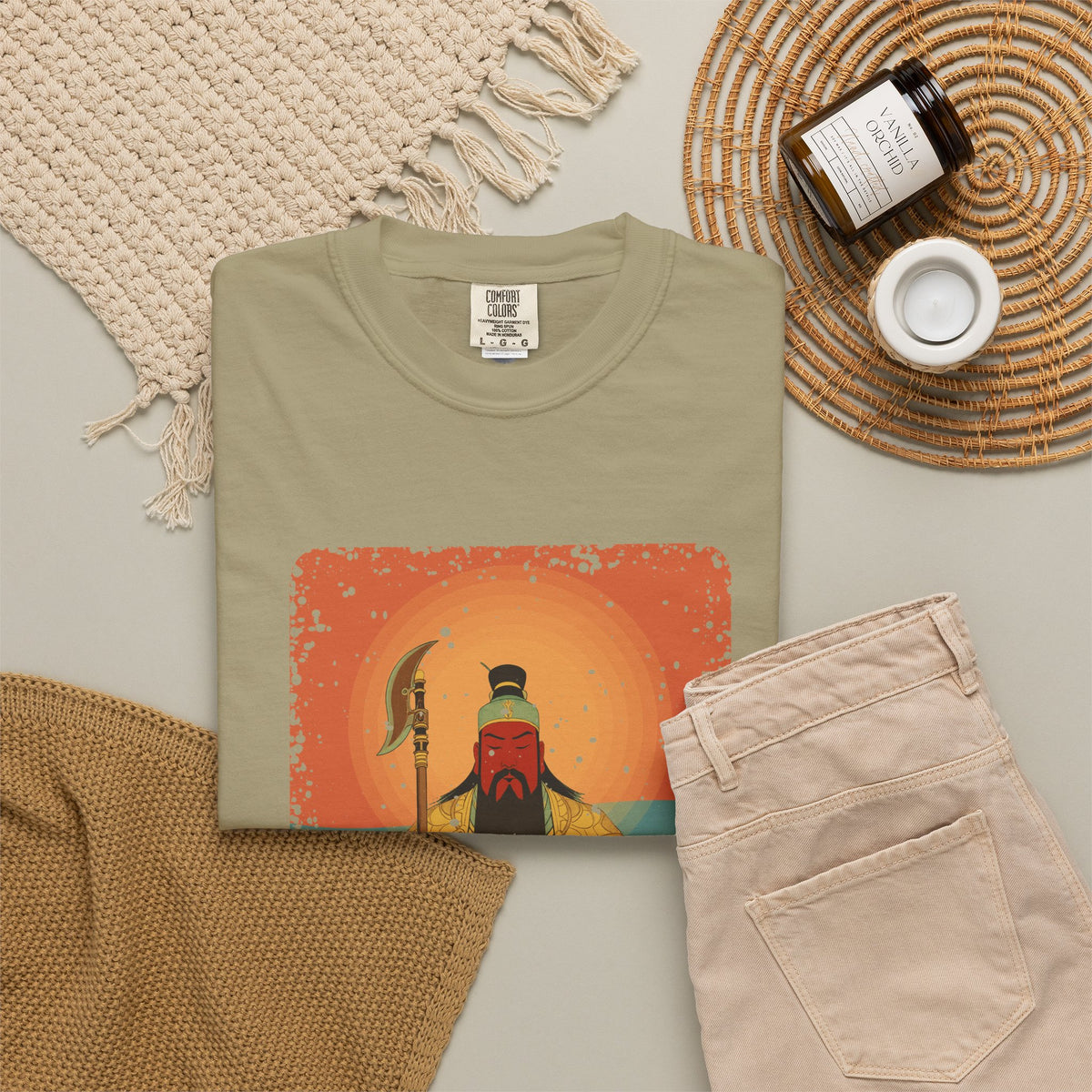 Guan Gong: Guardian of the Temple — Garment-Dyed T-Shirt