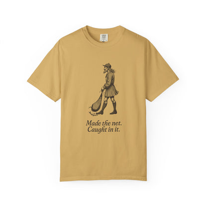 Loki: Maker of the First Net — Garment-Dyed One-Ink Tee